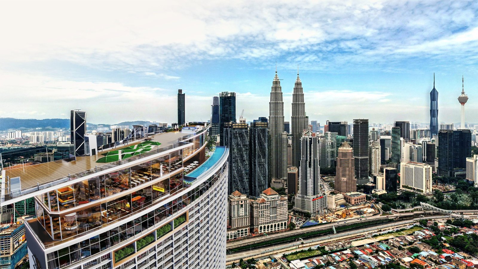 منصة مشاهدة بانورامية 360 درجة تطل على KLCC